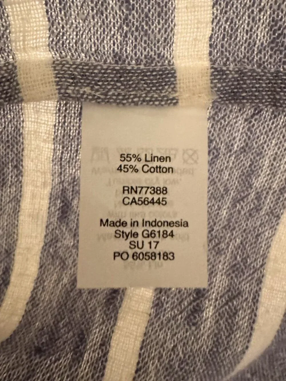 J. Crew Linen Light Blue Striped Dress - Size XXS